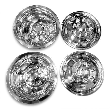 1996-2021 16″ Chevrolet Express 3500 Van Wheel Simulator Set of 2 Rear & 2 Front